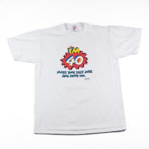 Vintage Jerzees “I’m 40 Make Your Silly Joke” Graphic T-Shirt USA Made L